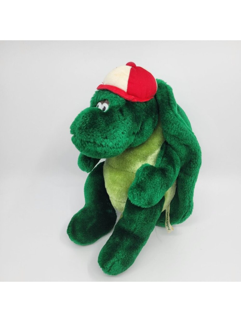 Russ Berrie SNAPPY the Turtle Plush Baseball Hat Dark & Light Green 10" Toy